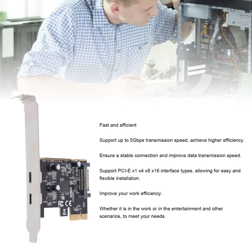 Pcie-Zu-Typ-C-Adapterkarte, Usb 3.2 Gen1, 7443665683172