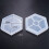 8 Pack  Silicone Coaster Molds Silicone Resin Mold, Clear Epoxy Molds Hexagon & Square 3