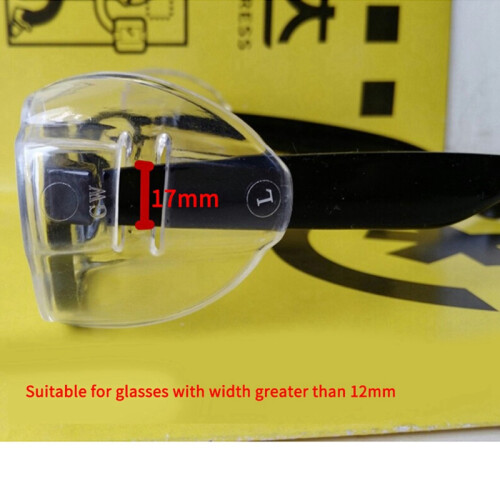 2 Pair Glasses Side Shields TPU Clear Glasses Protective Covers Flap Side Protector for 17mm/12mm Glasses Frame 2