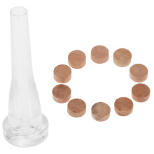 10Pcs Water Key Water Key Spit Valve Cork Pad for Trumpet Trombone & 1 Pcs ABS Trumpet Mouthpiece Meg 7C Size