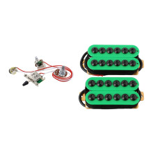1 Set Guitar Wiring Kit 1 Volume 1 Tone 3 Toggle & 2Pcs Double Coil Electric Guitar Humbucker Pickup Bridge