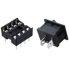 10 Pcs 8 Pin DIP IC Sockets Adaptor & 2 Pcs Auto Car AC 6A/250V 10A/125V 2 Pin 2 Position /OFF Rocker  KCD1