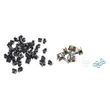 50 Pcs 4-Pin DIP Through Hole Tactile Push Button & 5 Pcs 6 Pins Split Rotary Linear Dual Taper Potentiometers