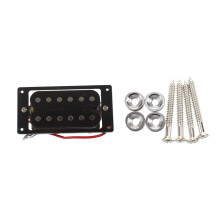 2 Pcs Double Coil Electric Guitar Pickups + Frame Screw & 1 Set Guitar Bass Neck Joint Ferrule Bushing with Screw