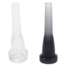 2x ABS Trumpet Mouthpiece Meg 3C Size for  Beginner Musical Trumpet Accessories or Finger Exerciser,White & Black