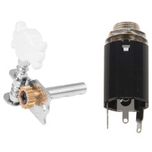 1 Pcs Key Mechanics Tuning Peg for Guitar Acoustic Electric & 1 Pcs Black Guitar Endpin Jack 6.35 Input
