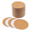 100 Pcs Self-Adhesive Cork Coasters,Cork Mats Cork Backing Sheets-60 Pcs Round & 40 Pcs Square 2