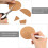 100 Pcs Self-Adhesive Cork Coasters,Cork Mats Cork Backing Sheets-60 Pcs Round & 40 Pcs Square 5
