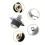 2X Blender Blade with Coupling Replacement for  Osterizer Parts, 6 Point Fusion Blade with Coupling Kit 5