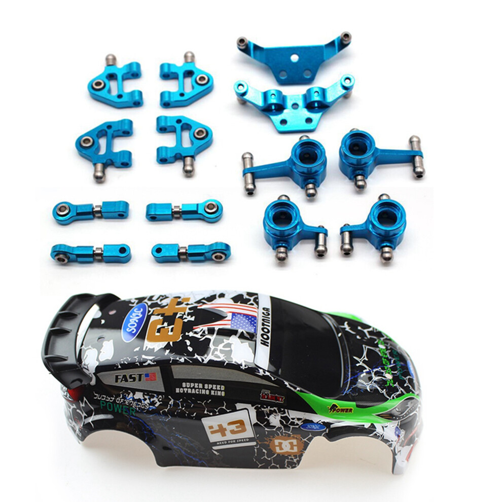 1 Pcs Metal Full Set Upgrade Parts & 1 Pcs Rc Car Shell Body Remote Control Toy Spare Parts 6031158744656