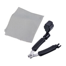 1 Pcs 3 in 1 Guitar String Winder String Cutter Pin Puller & 1Pcs Microfiber Cleaning Polishing Polish Cloth
