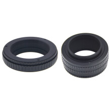 2pcs Mount Lens Adjustable Focusing Helicoid Macro Tube Adapter - M42 To M42 25-55Mm & M42 To M42 12 - 17Mm