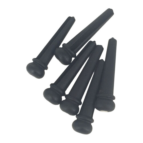 6 Pcs Ebony Guitar Bridge Pins Abanlone Dot & 2Pcs String Winder Tuning Peg Puller Replace Electric Drill 2