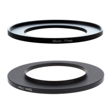 2 pcs aluminum Step Filter Ring Adapter for Camera:52mm-77mm & 55mm-77mm