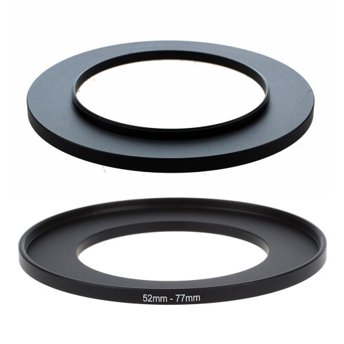 2 pcs aluminum Step  Filter Ring Adapter for Camera:52mm-77mm & 55mm-77mm 1