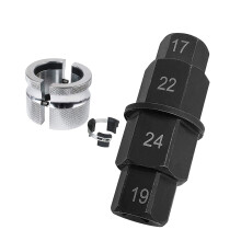 2 Pcs Motorcycles Tool: 1 Pcs Hexagon Front Wheel Adapter 3/8 Inch & 1 Pcs Adjustable Fork Seal Driver Tool 39mm-50mm