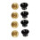 8 Pcs Guitar Knobs: 2 Volumes and 2 Tones Silver Top Hat Bell & 4 Pcs Control Speed Knobs 2