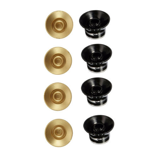 8 Pcs Guitar Knobs: 2 Volumes and 2 Tones Silver Top Hat Bell & 4 Pcs Control Speed Knobs 1