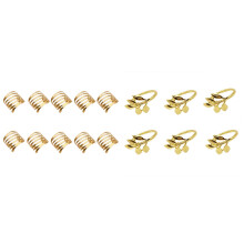 16 Pcs Napkin Holder Christmas Wedding Gold Napkin Circle Banquet Dinner Table Decoration 10Pcs Metal & 6Pcs Fall Leaves