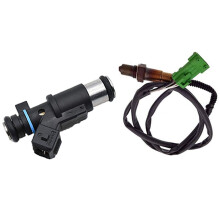1pcs Oxygen O2 Sensor for 206 306 307 406 & 1pcs Fuel Injectors for C2 C3 Saxo Xsara Berlingo