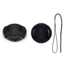 2 Pcs Universal Center Pinch Front Lens Cap for DSLR Camera, 46mm & 49mm