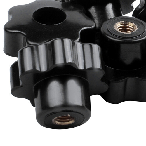 6 Pcs Machinery Latche Knurled Clamping Nuts Knob & 5 Pcs Black Star Grip Knobs 2