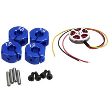 4Pcs Rc Metal 7.0 Wheel Hex 12Mm Drive with Screw & 1Pcs 5010 360Kv High Torque Brushless Motors