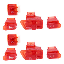 8X Motorcycle Horn Button Turn Signal Button Start Button for DIO ZX AF27 AF28 AF34 AF35 Red