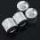 Flat  Chrome Strap Lock for Electric Guitar with 4X Guitar Dome Control Knobs for  Tele Replacement, Silver 7