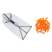 1 Pcs Bag Rain Cover Zipper Bag Waterproof and Dustproof Transparent Cover & 50 Pcs 70mm Castle Tees