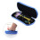 2 Pcs Aluminum Glasses Case Hard Shell Spectacles Box for Small and Medium Frames, Silver & 9