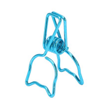 100 pièces de clips métalliques en forme de chat, 20 mm, serre-câbles robustes pour bureau et maison, bleu