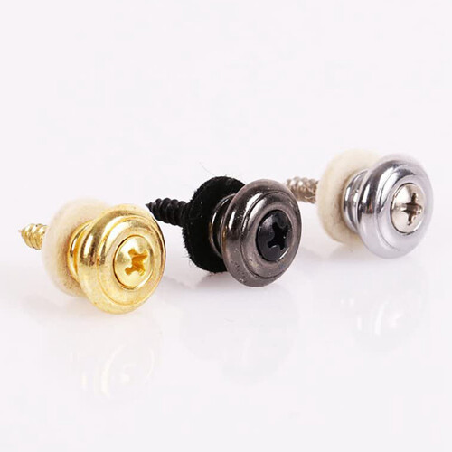 8PCS Wool Copper Guitar Strap Lock Locking Pegs Pins Mushroom Shape End Button Gold 2