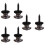 6PCS Wool Copper Guitar Strap Lock Locking Pegs Pins Mushroom Shape End Button Black 1