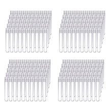 400Pcs Clear Plastic Test Tubes with White Screw Caps Sample Containers Bottles Push Caps 12X75mm