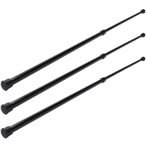 3X Spring Extendable Loaded Curtain Rail Pole Telescopic Bath Window Tension Rod,40-70cm 1