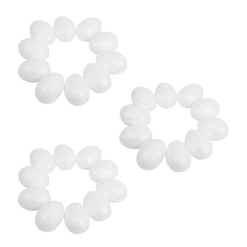 30  Eggs 6 cm White Easter Egg Decorative Egg for Painting or Sticking