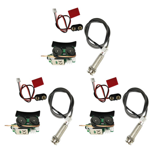 3X Under Saddle Piezo Pickup Onboard Preamp System for Acoustic Guitar