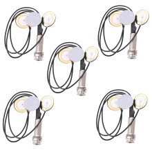 5X Piezo-Kontaktmikrofon 3 Umsetzer Tonabnehmer mit Endstiftbuchse fuer Kalimba