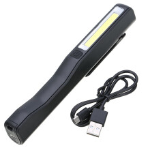 2X Rechargeable LED COB Portable Camping Work Inspection Light Lamp Hand Torch Magnetic Black