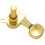 12 Pieces Guitar String Tuning Key Pegs/Machine  Knobs(for Left and Right) with Ferrules,Threaded Bushings(Gold) 5