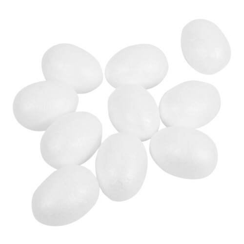 30  Eggs 6 cm White Easter Egg Decorative Egg for Painting or Sticking 1