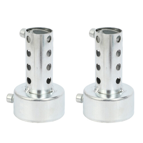 2X Silver Motorcycle Exhaust Can Muffler Insert Baffle DB Killer Silencer 48mm x 80mm