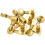 12 Pieces Guitar String Tuning Key Pegs/Machine  Knobs(for Left and Right) with Ferrules,Threaded Bushings(Gold) 3
