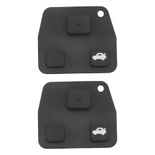 2X 3 Buttons Remote Key Repair Kit Case Fob Button Pad Rubber for  Avensis