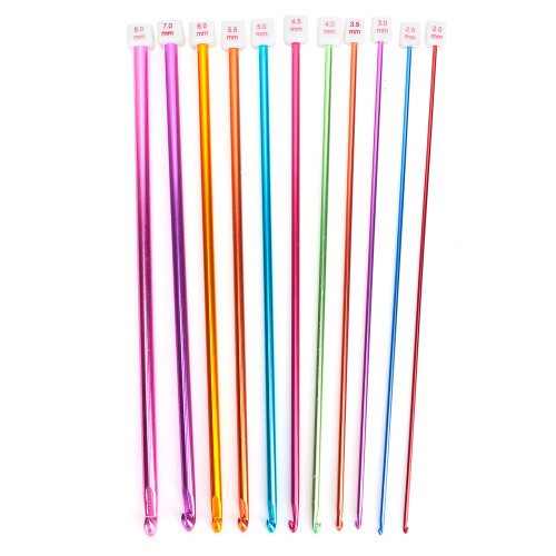 Set di uncinetti in allumina 11 pezzi multicolore 2.0-8.0mm 1