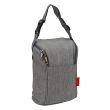 Baby Bottle Thermal Bag Waterproof Nylon Insulation Tote Grey 1.5L Outdoor