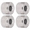 8Pcs 1/10 RC Steel Round Columns, Silver, 7x5mm, 3mm Hole 4