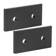 Black Aluminium 2 Hole Joint Board 2 Pcs 3030 Flat Rectangular Connector Set