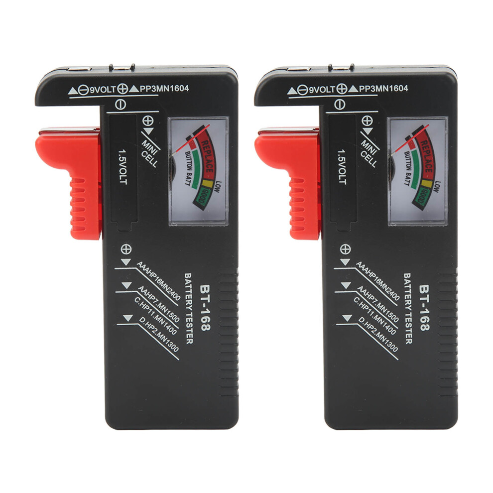 2 STÜCKE Zeigertyp Batterietester Tragbarer